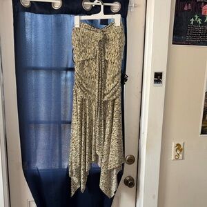 I.N. San Francisco Asymmetrical Beige Dress